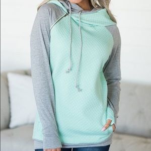 Mindy Maes Market Mint Double Hood Hoodie